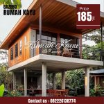 Rumah Kayu Panggung Jati Desain Minimalis Modern