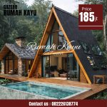 Rumah Kayu Segitiga Minimalis Desain Modern