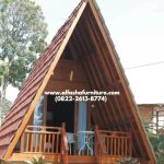 Rumah Segitiga Minimalis Kayu Jati Jepara Berkualitas