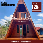 Rumah Segitiga Kayu Minimalis Modern Harga Terbaik