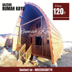 Rumah Kayu Lumbung Minimalis Kayu Jati Bongkar Pasang