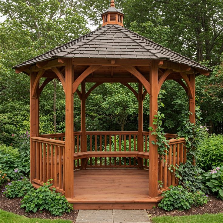gazebo kayu Jual Gazebo Kayu Jati Minimalis Berkualitas Premium Jepara - Image 1