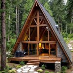 Rumah Kayu A-Frame Minimalis Untuk Resort, Cafe & Homestay