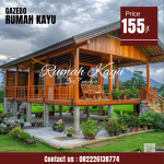 Rumah Kayu Jati Minimalis Panggung Desain Modern