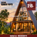 Jual Rumah Kayu Segitiga Premium