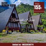 Rumah Segitiga Kayu Jati Premium A-Frame House untuk Villa